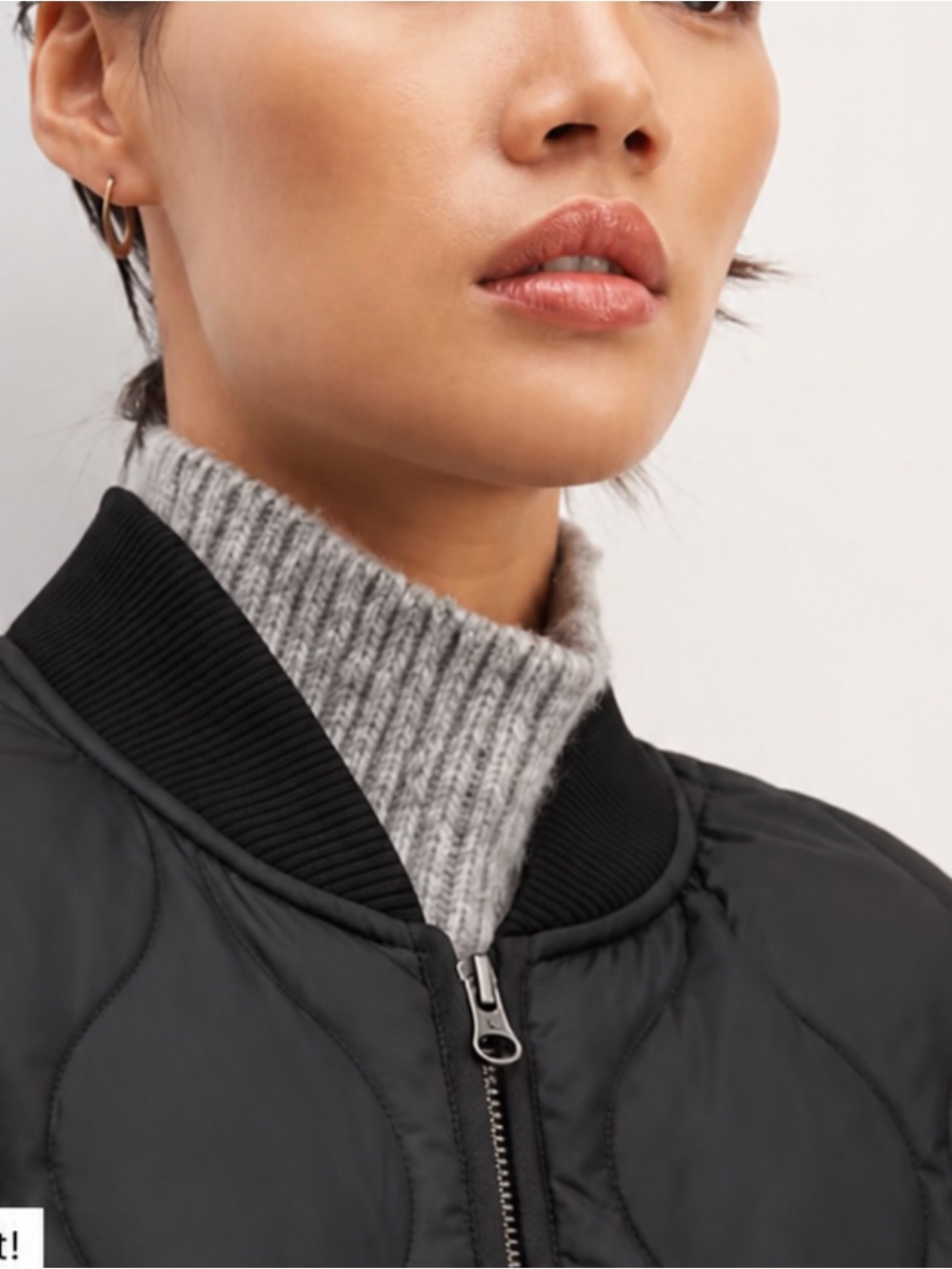 NWOT Everlane The ReNew Long Liner charcoal Black jacket coat quilted Small - Picture 3 of 16